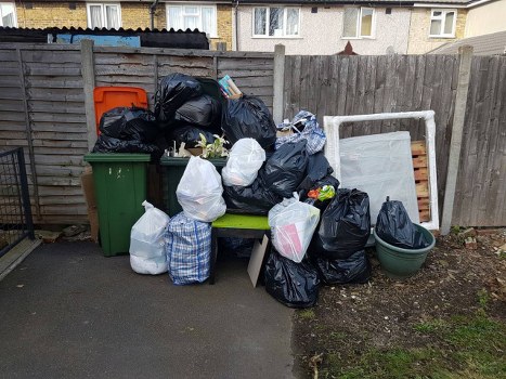 Grab hire containers placed on a residential driveway in Gipsy Hill